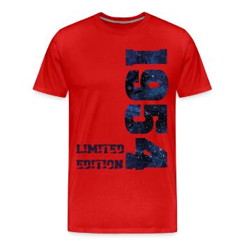 Galaxis Limited Edition 1954 70. Geburtstag - Männer Premium Bio T-Shirt - Rot - Vorne - Damien (186cm)