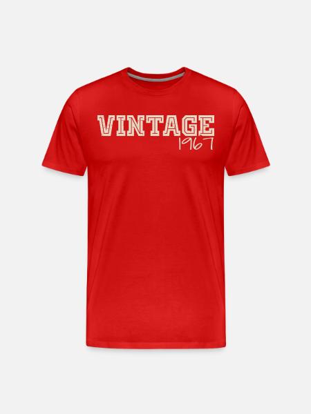 Vintage 1967 Original 1967 Retro 1967 Gift 1967 - Men's Premium Organic T-Shirt - red