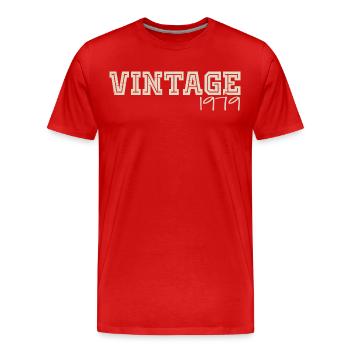 Jahrgang 1979 Original 1979 Retro 1979 Geschenk 1979 - Männer Premium Bio T-Shirt - Rot - Vorne - Damien (186cm)