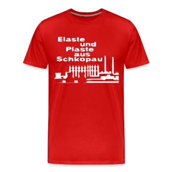Elaste et plastique de Schkopau - T-shirt bio Premium Homme - rouge - Devant - Damien (186cm)