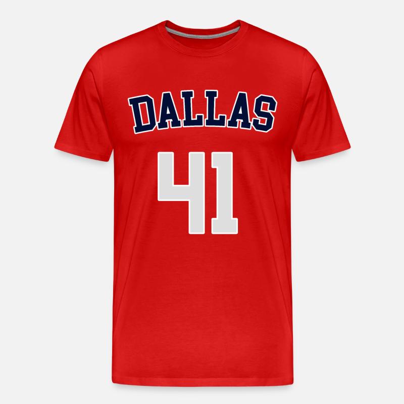 Dallas 41 - Männer Premium Bio T-Shirt - Rot