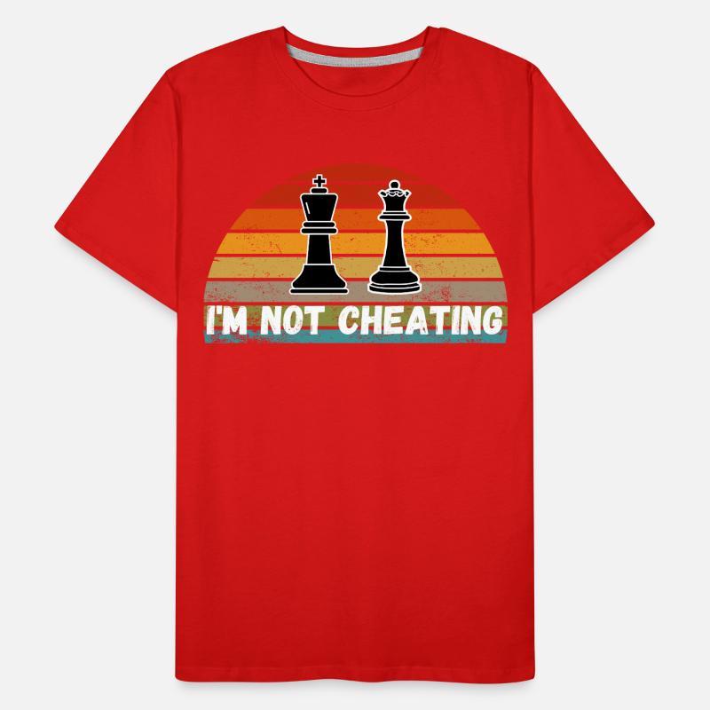 Schach Trend Chess Cheating Cheat Queens Gambit Men's Premium Organic T-Shirt