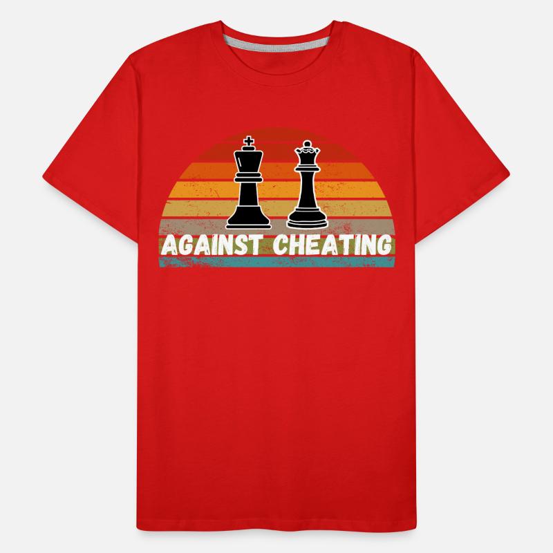 Schach Trend Chess Cheating Cheat Queens Gambit Men's Premium Organic T-Shirt