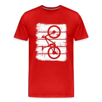 Dessin de vététiste - T-shirt bio Premium Homme - rouge - Devant - Damien (186cm)