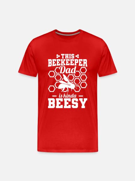 Beekeeper Dad - Men's Premium Organic T-Shirt - red