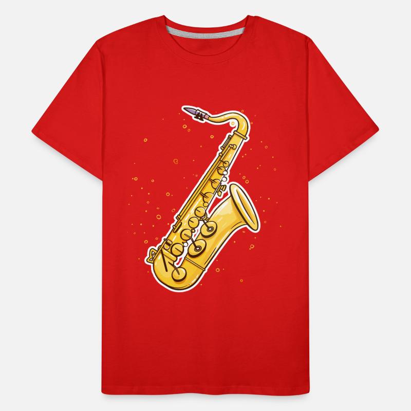 Graphisme pour saxophone T-shirt bio Premium Homme