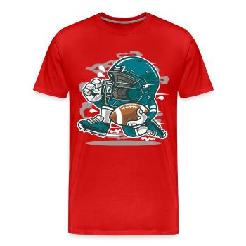 Football Player - Männer Premium Bio T-Shirt - Rot - Vorne - Damien (186cm)