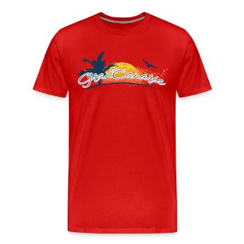Gran Canaria 2026 - Kanaren - Spanien - Männer Premium Bio T-Shirt - Rot - Vorne - Damien (186cm)