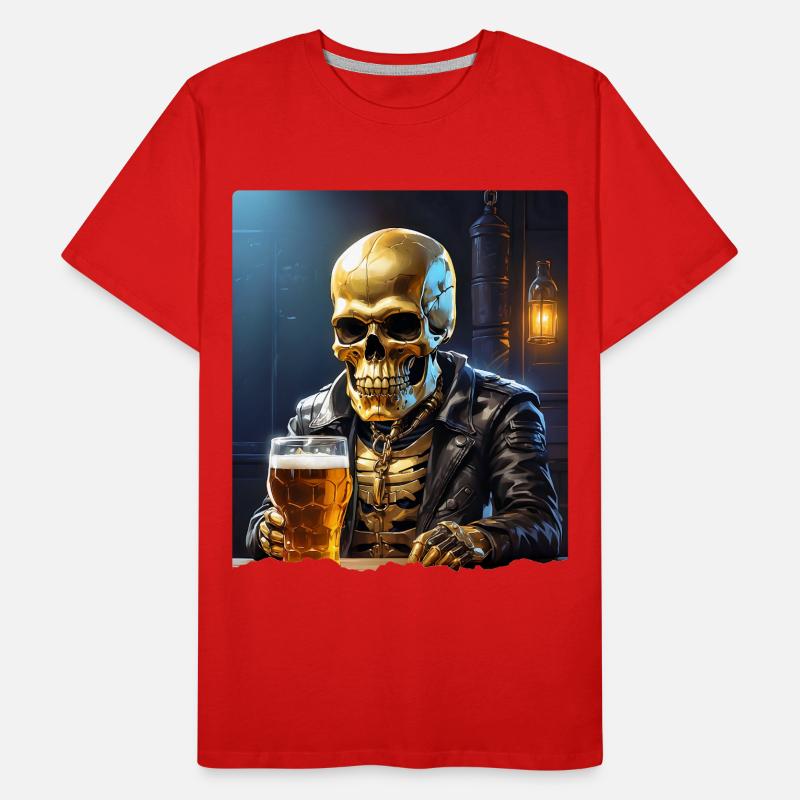 Bier Skull 0.4 Männer Premium Bio T-Shirt