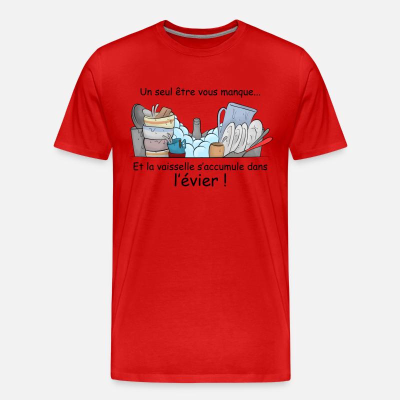 Eine fehlen .... - Männer Premium Bio T-Shirt - Rot