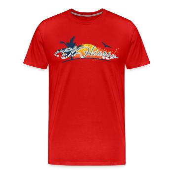 El Hierro 2026 - Kanaren - Spanien - Männer Premium Bio T-Shirt - Rot - Vorne - Damien (186cm)
