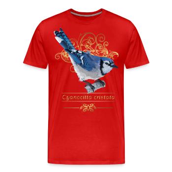 Blaue Chara - Männer Premium Bio T-Shirt - Rot - Vorne - Damien (186cm)