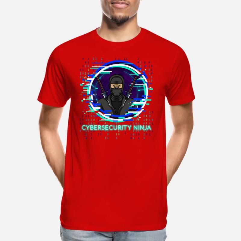 Cybersecurity Ninja Code Programmierer Nerd Männer Premium Bio T-Shirt