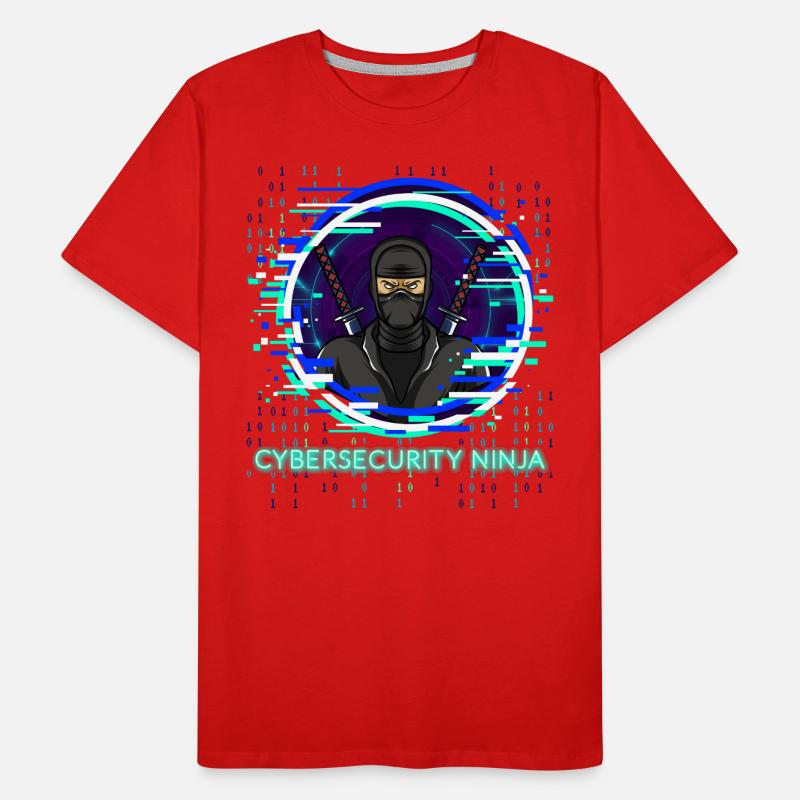 Cybersecurity Ninja Code Programmierer Nerd Männer Premium Bio T-Shirt