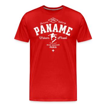 Paname Urban Street skateboarding - T-shirt bio Premium Homme - rouge - Devant - Damien (186cm)