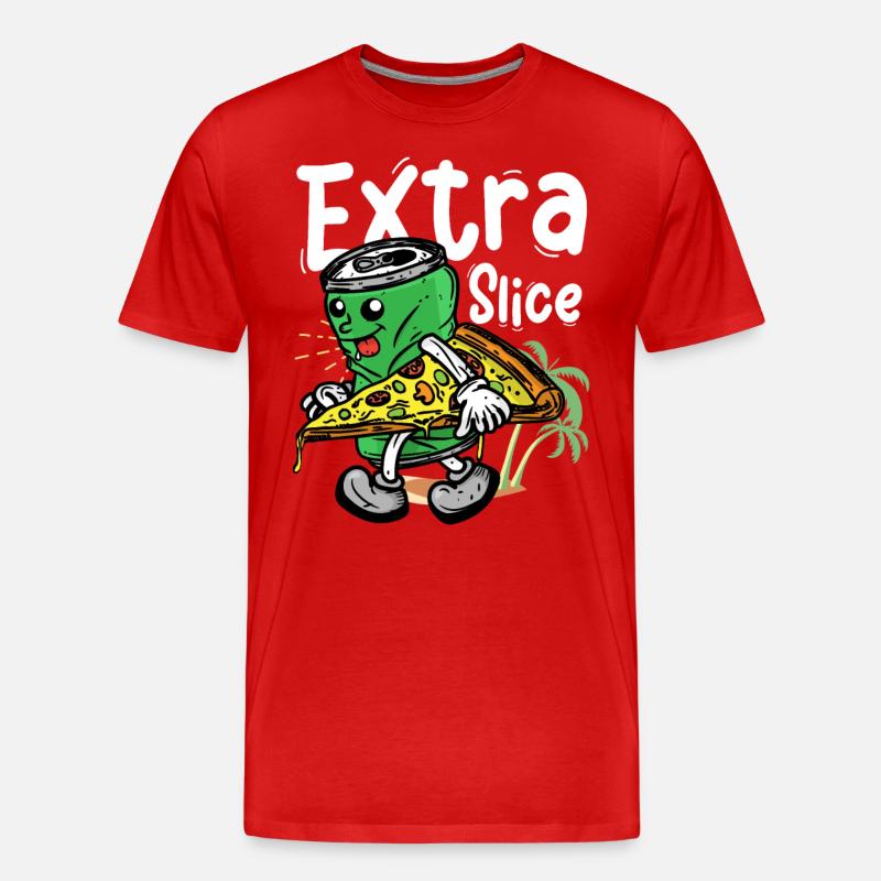 Extra slice - Männer Premium Bio T-Shirt - Rot