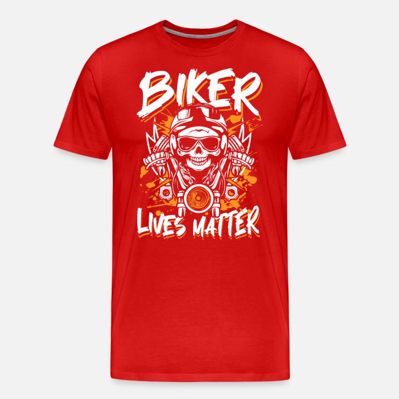 Biker lives matter - Männer Premium Bio T-Shirt - Rot