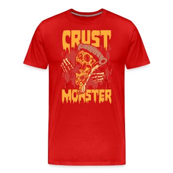 Krustenmonster | Leckeres italienisches Fladenbrot - Männer Premium Bio T-Shirt - Rot - Vorne - Damien (186cm)