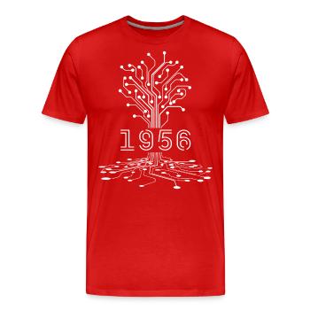 1956 Gaming Geburtstagsgeschenk, 1956 Gamer Geschenk - Männer Premium Bio T-Shirt - Rot - Vorne - Damien (186cm)