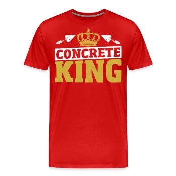 Bétonniers Rois du béton - T-shirt bio Premium Homme - rouge - Devant - Damien (186cm)