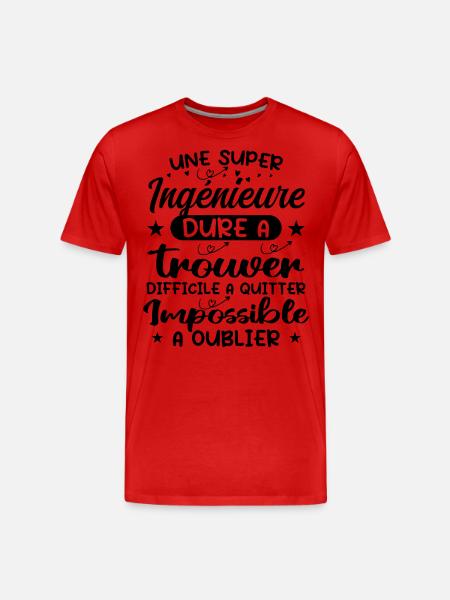 A Super Engineer - Engineer Gift - Men's Premium Organic T-Shirt - red