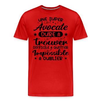 Ein großartiger Anwalt - Anwalt Geschenk - Männer Premium Bio T-Shirt - Rot - Vorne - Damien (186cm)