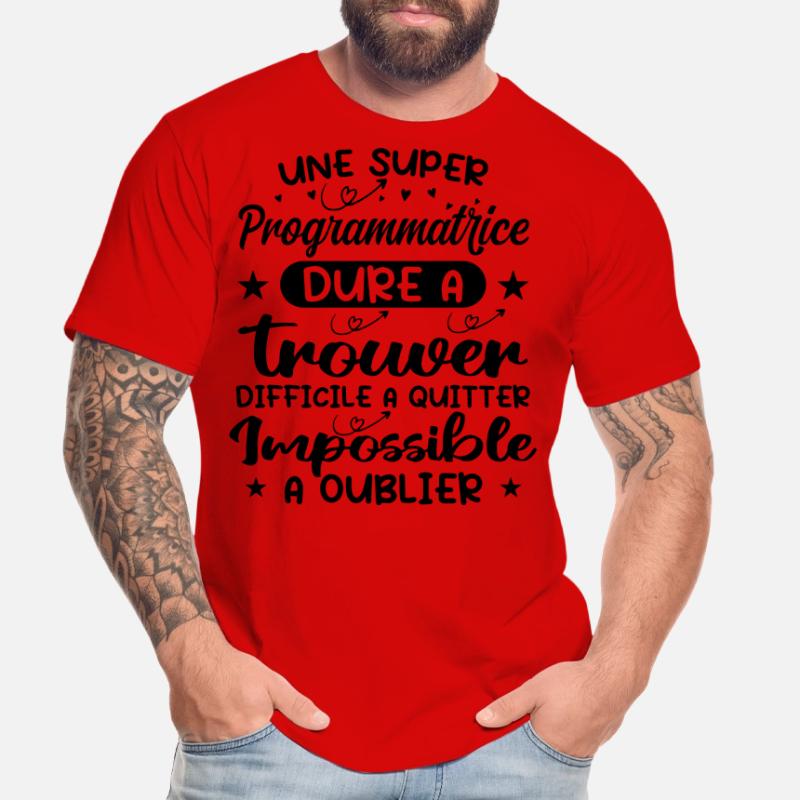 Une Super Programmatrice - Cadeau programmatrice T-shirt bio Premium Homme