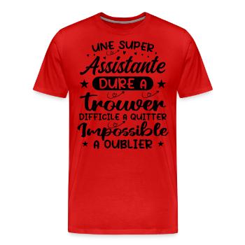 Ein Super Assistant - Assistent Geschenk - Männer Premium Bio T-Shirt - Rot - Vorne - Damien (186cm)