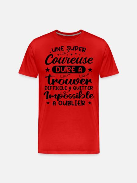 A Super Runner - Runner Gift - Men's Premium Organic T-Shirt - red