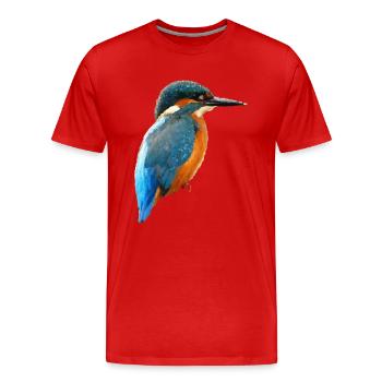 Vogel - Männer Premium Bio T-Shirt - Rot - Vorne - Damien (186cm)