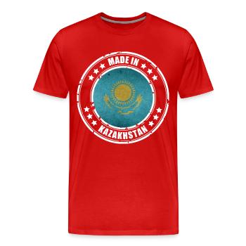 Fabriqué au Kazakhstan - T-shirt bio Premium Homme - rouge - Devant - Damien (186cm)