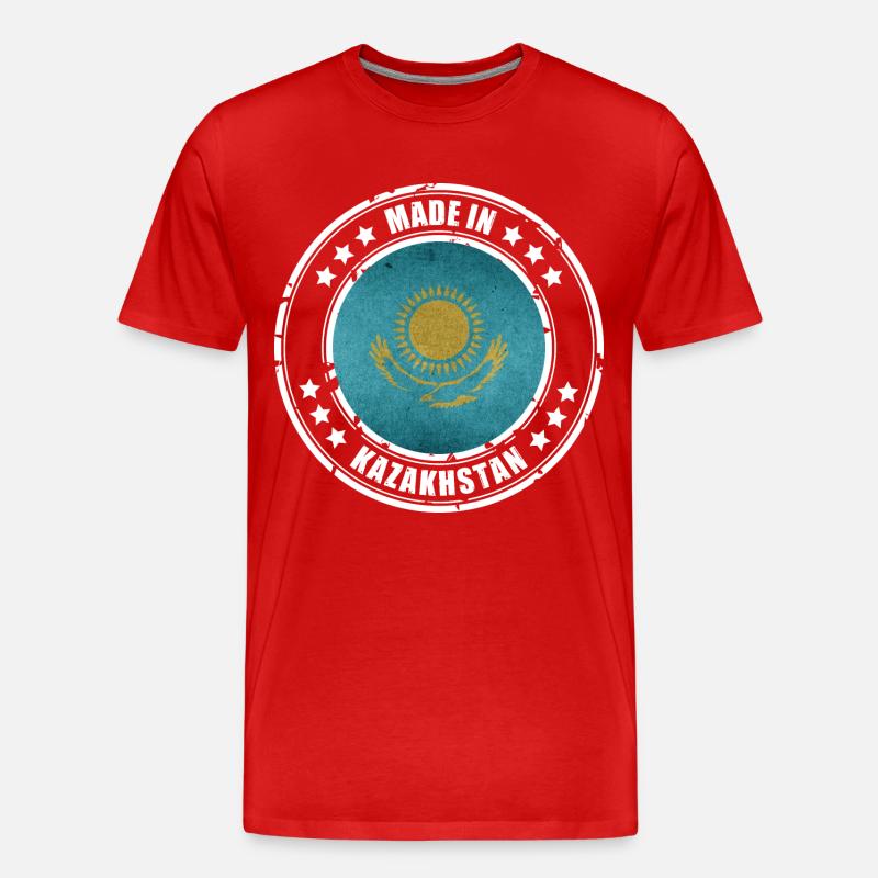 Made in Kazakhstan - Männer Premium Bio T-Shirt - Rot
