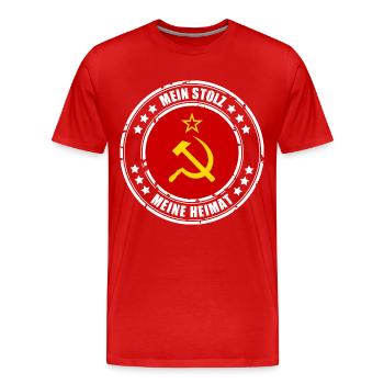 Mein Stolz, Meine Heimat UDSSR - Männer Premium Bio T-Shirt - Rot - Vorne - Damien (186cm)