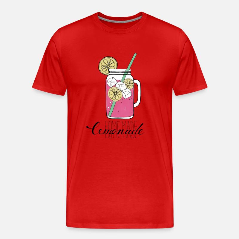 Lemonade - Männer Premium Bio T-Shirt - Rot