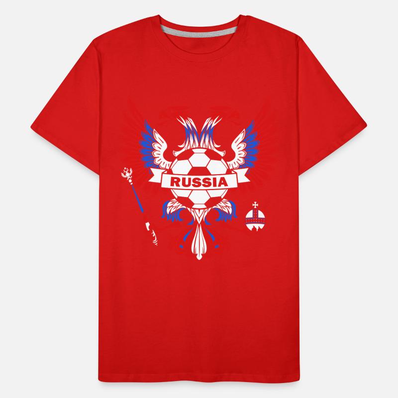 Drapeau de la Russie Moscou Poutine nation russe T-shirt bio Premium Homme