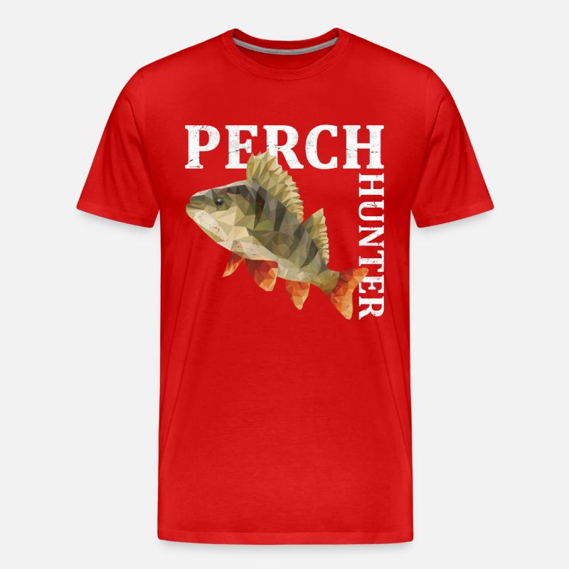 Pêche à la perche - T-shirt bio Premium Homme - rouge