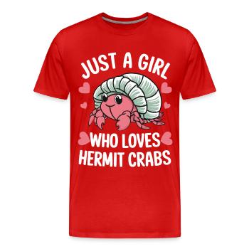 Crabe Crabe Crabe Crabe Crabe Crabe - T-shirt bio Premium Homme - rouge - Devant - Damien (186cm)