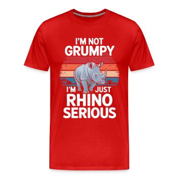 Rhinocéros Rhinocéros - T-shirt bio Premium Homme - rouge - Devant - Damien (186cm)