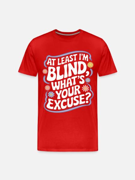 Blinde Blindheit Sehbehinderte Menschen - Männer Premium Bio T-Shirt - Rot