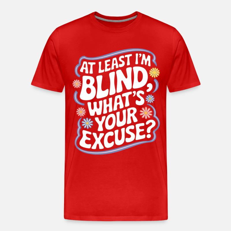 Blinde Blindheit Sehbehinderte Menschen - Männer Premium Bio T-Shirt - Rot