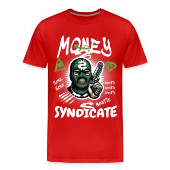 Syndicat de gangsters - T-shirt bio Premium Homme - rouge - Devant - Damien (186cm)