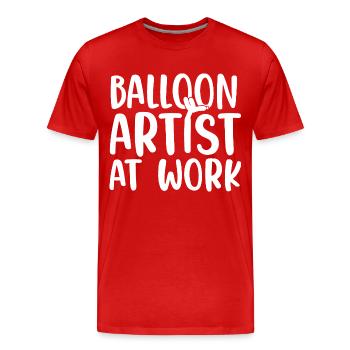 Balloon Model Balloon Artists Balloon Animals - Men's Premium Organic T-Shirt - red - Front - Damien (186cm)