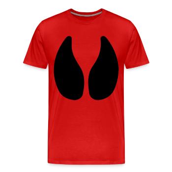 Empreinte de sabot vache étable étable - T-shirt bio Premium Homme - rouge - Devant - Damien (186cm)