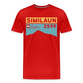 Similaun Gletscher Besteigen Hochtour Ötztal Tirol - Männer Premium Bio T-Shirt - Rot - Vorne - Damien (186cm)