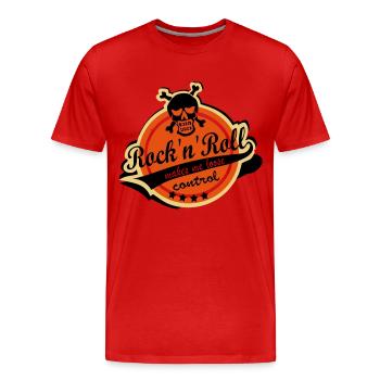 Rock'n'Roll me fait perdre le contrôle - T-shirt bio Premium Homme - rouge - Devant - Damien (186cm)