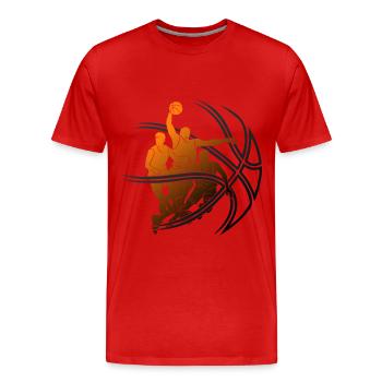 JOUEUR DE BASKET-BALL COOL BASKET-BALL JOUEUR DE BASKET-BALL - T-shirt bio Premium Homme - rouge - Devant - Damien (186cm)