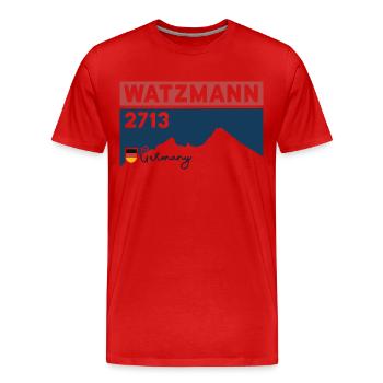 Watzmann traversant la randonnée en montagne de Berchtesgaden - T-shirt bio Premium Homme - rouge - Devant - Damien (186cm)