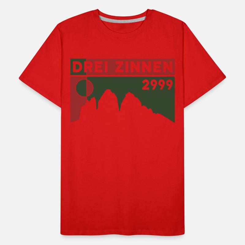 Three Peaks Tre Cime Lavaredo Dolomites Hike Men's Premium Organic T-Shirt