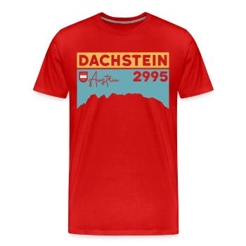 Hoher Dachstein Schladming Ramsau Höhe Hike - Men's Premium Organic T-Shirt - red - Front - Damien (186cm)