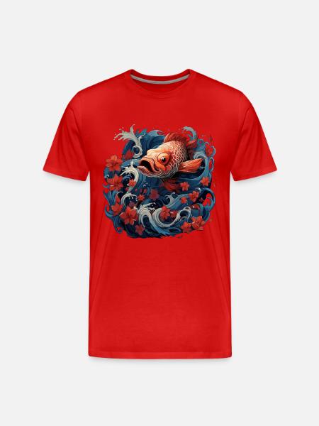 Koi - T-shirt bio Premium Homme - rouge